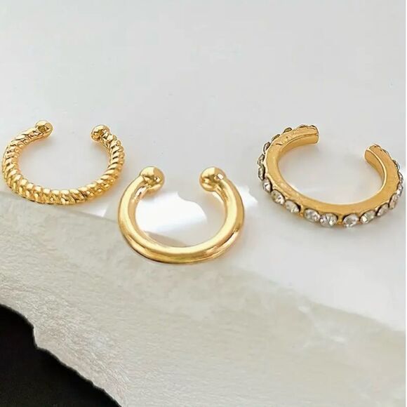 Cuff earrings 3 pcs set - Picture 2 of 3